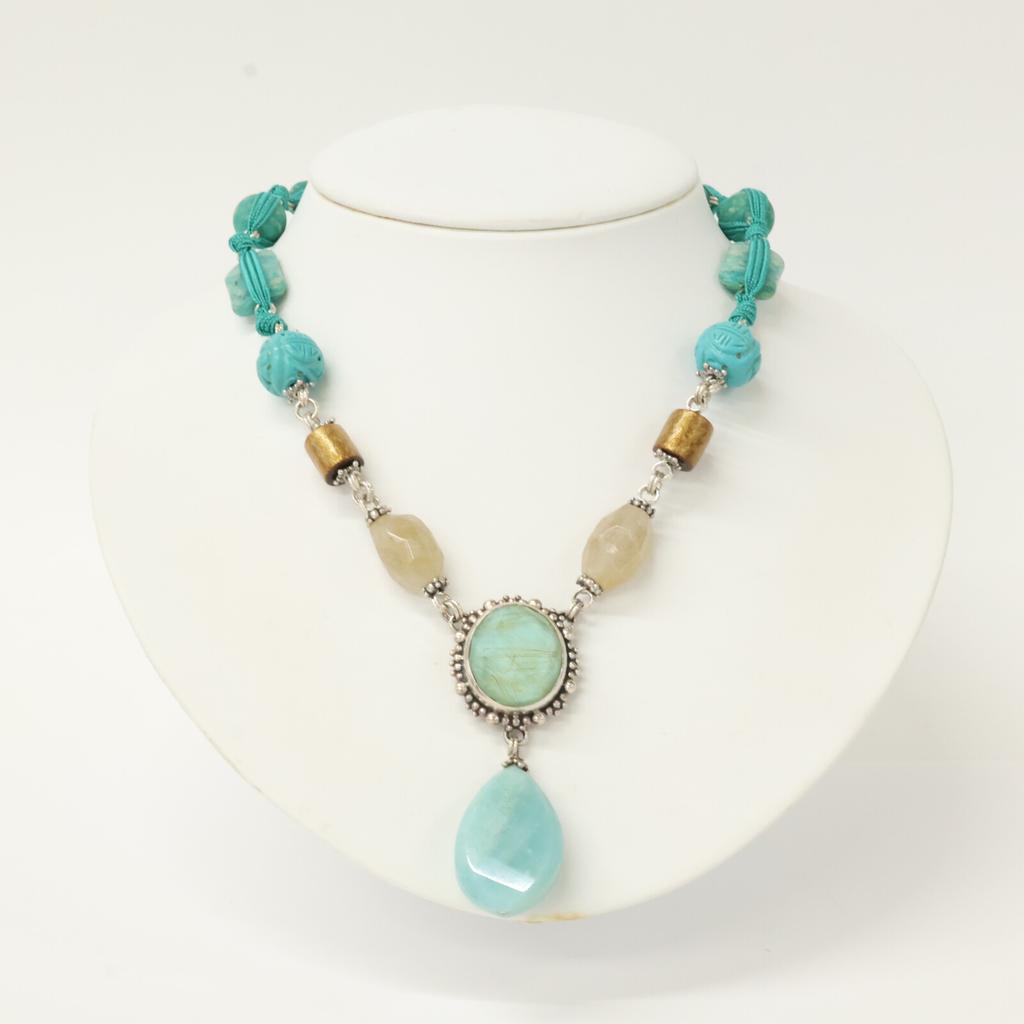 STEPHEN DWECK STERLING Turquoise/Color Stone Necklace Silver / BlueUsed