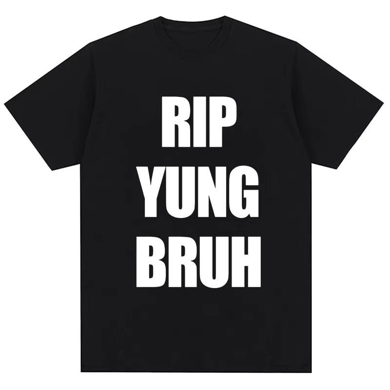 RIP YUNG BRUH Graphic TShirt Lil Tracy Meme Peep Summer Funny T Shirt Men Women CottonHip Hop TShirts Streetwear 2XL
