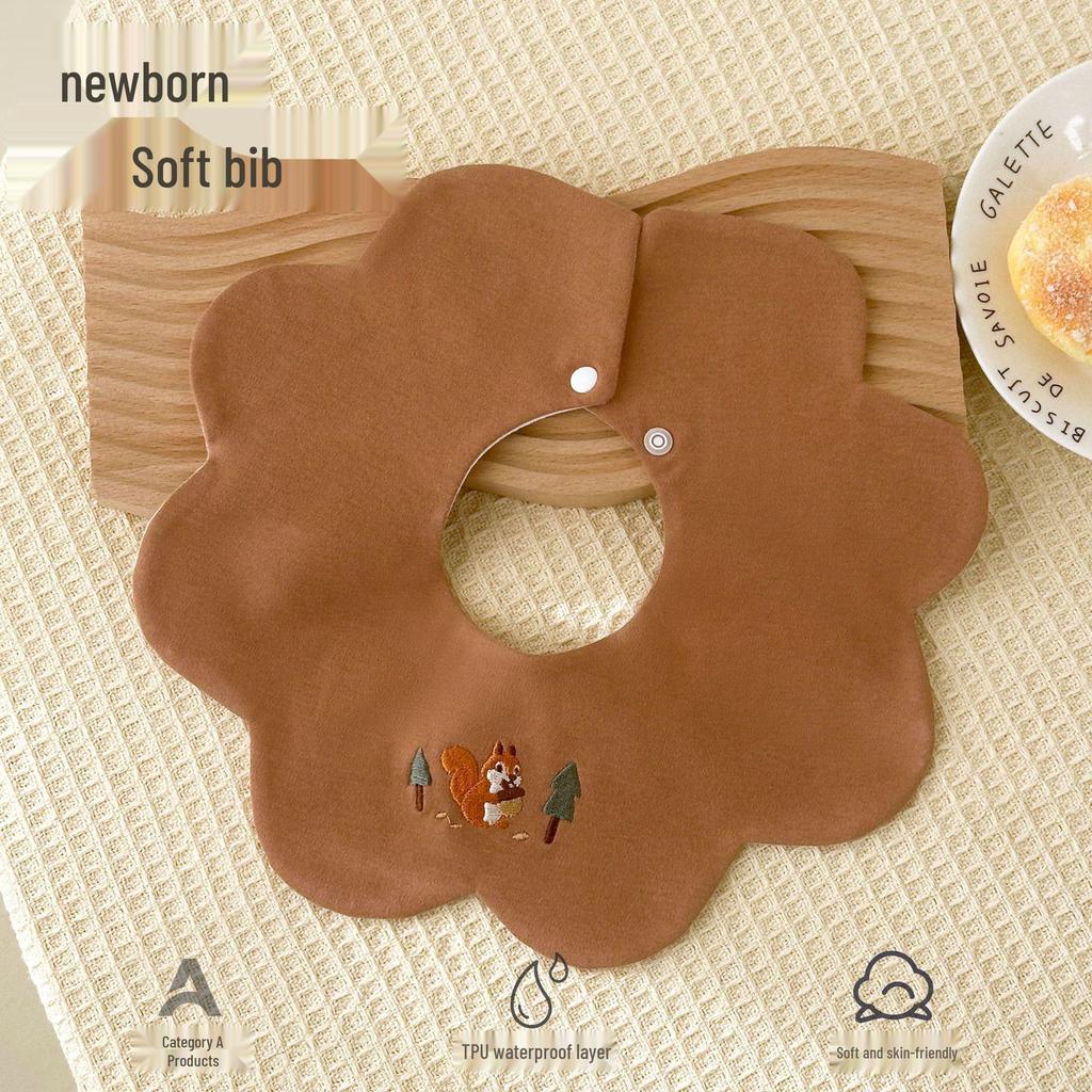 Korean Style Pure Cotton 360° Rotating Bib - Unisex Baby Anti-Spit & Saliva Towel