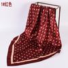 Summer New Fashionable Temperament Wavelet Dot 90CM Large Square Scarf Printed with Fashionable Square Silk