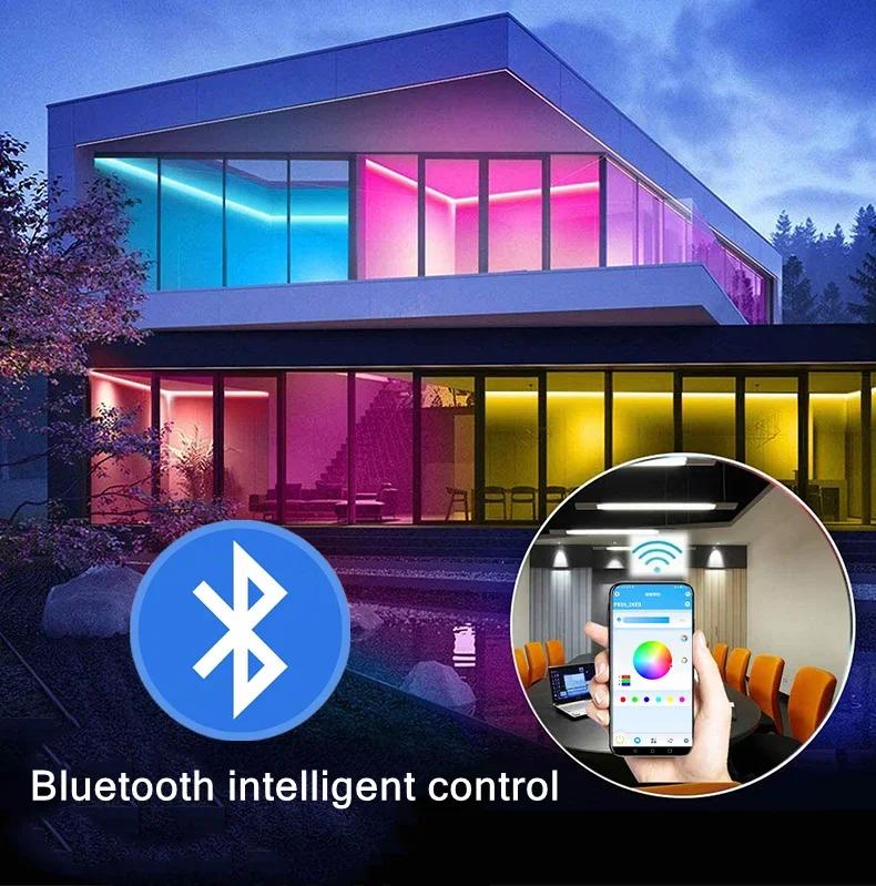 5V USB Vodotěsné Neonové Páskové Světlo RGB Neonový LED Pás Bluetooth Aplikace S Dálkovým Ovládáním RGB Pás Pro Vnitřní Venkovní Domácí Dekoraci