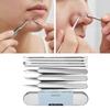 Professional Stainless Steel Blackhead Extractor Set Of 7 Pieces For Deep Pore Cleaning And Skin Cares