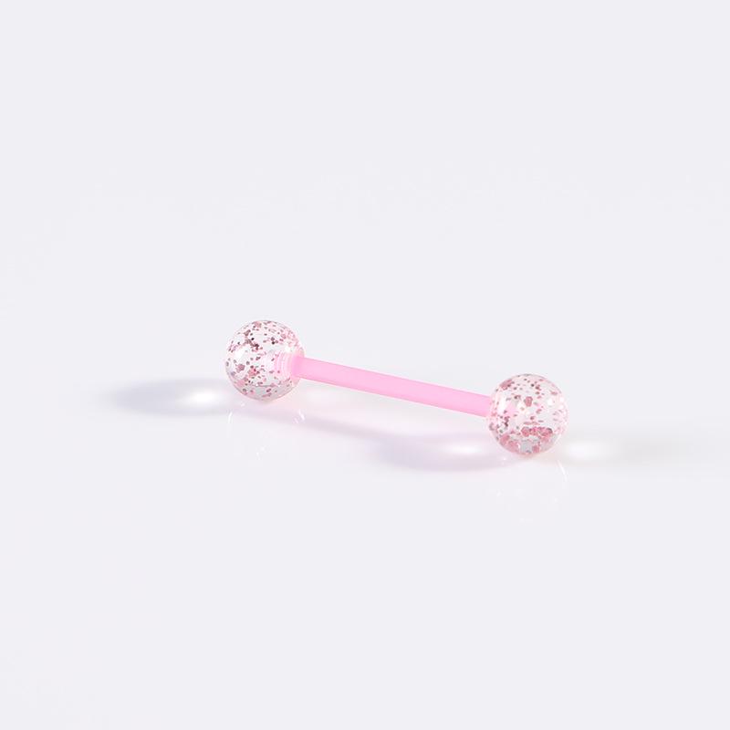 Bendable Acrylic Glitter Tongue & Nipple Piercing Jewelry