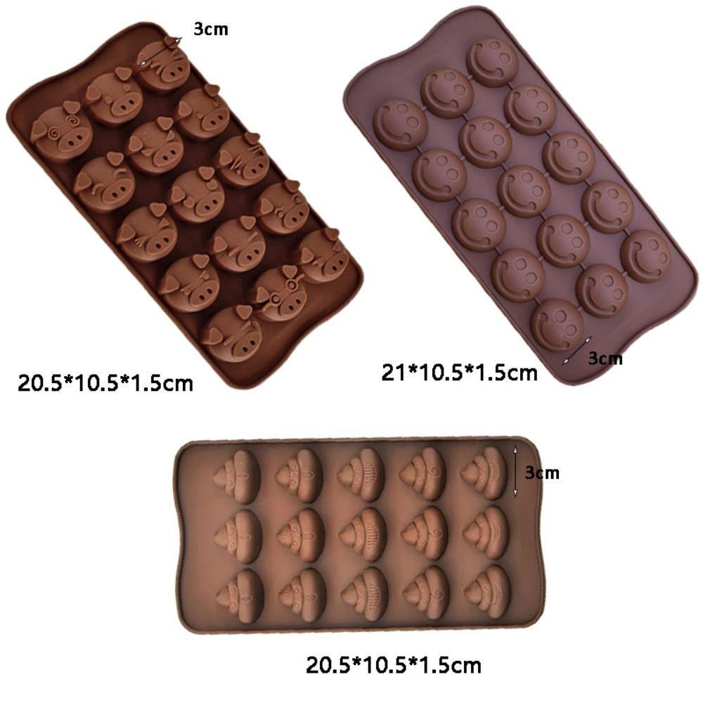 Morsom Mini Bæsj Sjokoladeform 15 Ruter Såpeform Kjøkkenredskaper Stearinlysform Kake