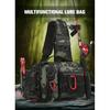 Fishing Tackle Backpack Lure Box Gear Storage Bag Fanny Pack for Men Fly Fishing Backpack with Rod Holder Sling Shoulder Bag