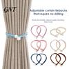 Curtain Ties 1 Pair Tiebacks for Drapes, Adjustable Rope Tie Backs, Faux Pearls Cord Buckle Holder Home Hotel Office Window Drapery Reusable