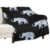 Couverture Jetée Motif Éléphant Facile d'Entretien Couverture Confortable pour Canapé