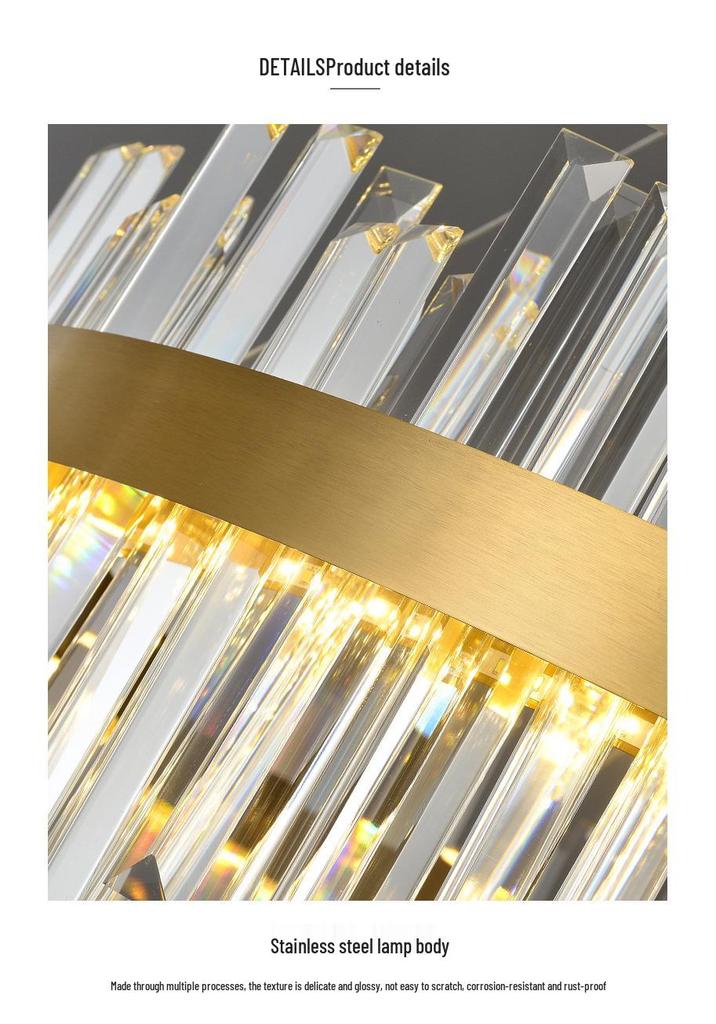 Nordic Luxury Italian Minimalist Crystal Chandelier for Living and Dining Room