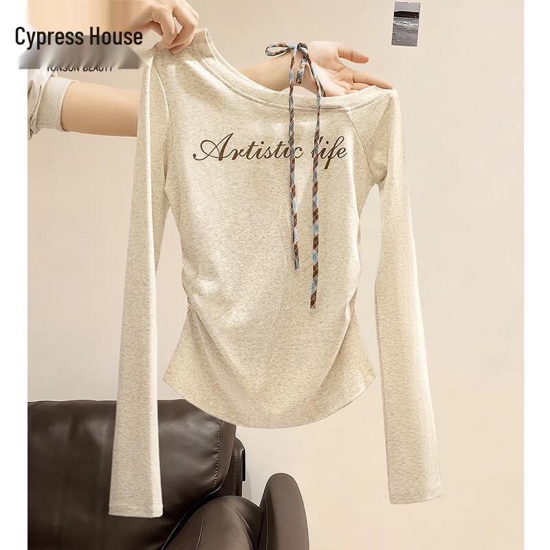 Women s Contrast Letter Print T-Shirt L