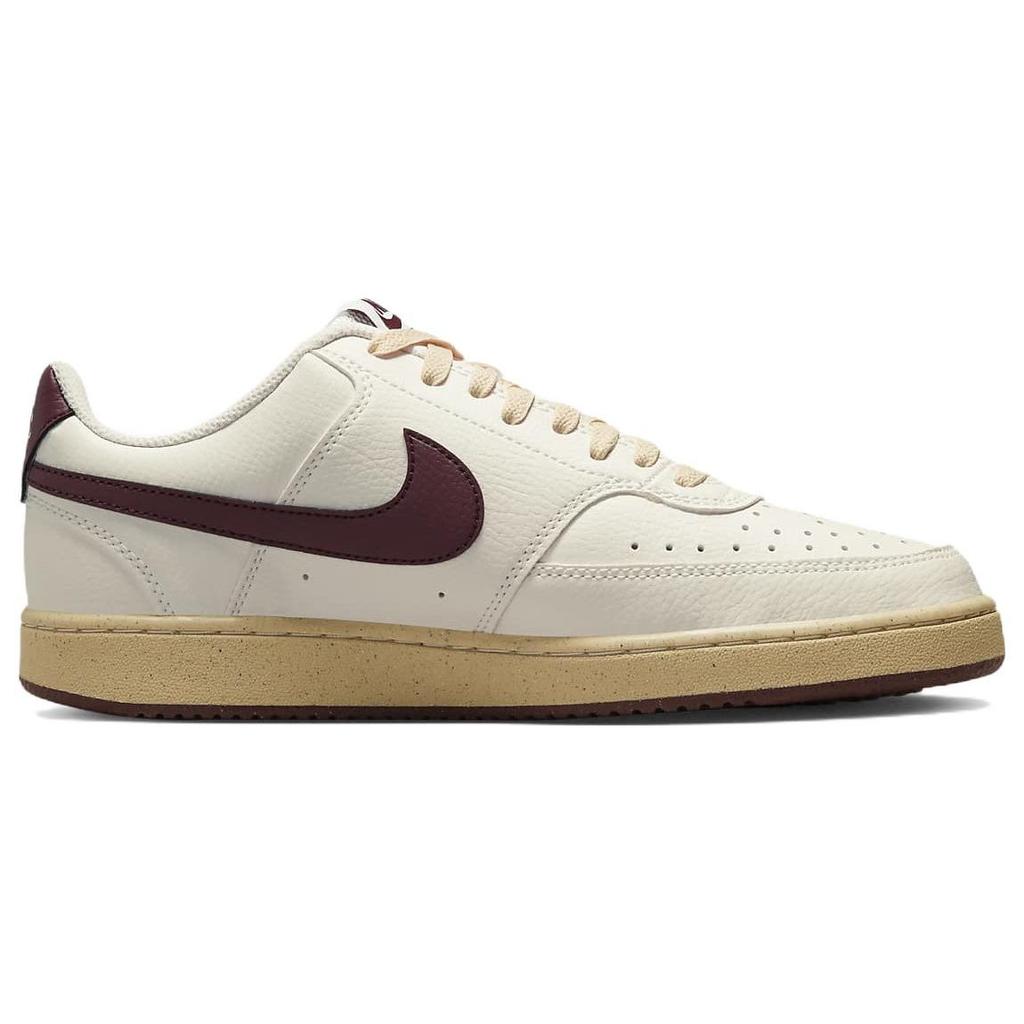Nike Court Vision Low Next Nature Sail Dark Beetroot Unisex Sneakers Cream Pearl-White Sesame FB8942-133