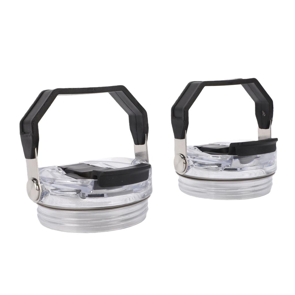 2pcs Replacement Flip Straw Lid with Handle Leakproof Flip Top Water Bottle Lid for 30oz Stainless Steel Cup