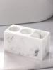 1pc Creative Marble Pattern Resin Multifunction Electric Toothbrush Rack Toothpaste Holder Bathroom Cleaning Brush Storage Box