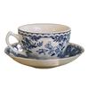 Blue Retro Ceramic Coffee Set Luxury English Porcelain Afternoon Tea Set Reusable Xicaras Kitchenware BD50