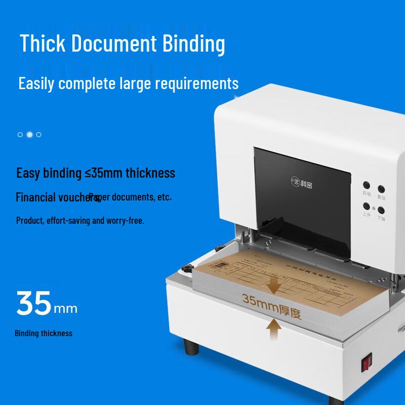 Kemai CM-4035D 3-Hole Automatic Financial Binding Machine CN plug (adapter included)