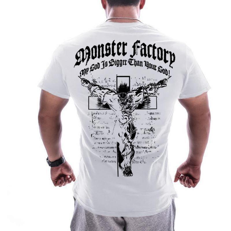 Summer Short Sleeved Men's Loose Large Stretch Fitness Sports Leisure Fashion Printed T-Shirts Men’s