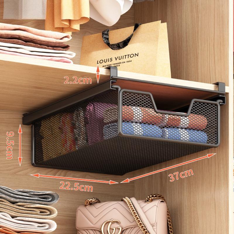 

Clothing and Sock Organizer Box Pull-Out Storage Cabinet Layered Storage
