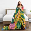 Colorful Floral and Animal  Plush Blanket Kids Adult  Flannel Throw Blanket Decor Soft Custom Quality Bedspread Birthday Gift