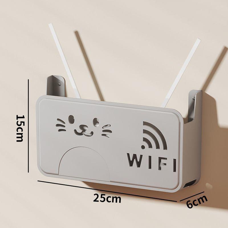 

Беспроводной Wi-Fi роутер, коробка для хранения, розетка для гостиной, Wi-Fi декор, настенная полка для ТВ-приставки, органайзер для кабелей и питания серый