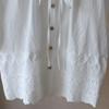 2025 Summer Korean Round Neck Tie-Up Embroidered Cutout Short Sleeve Women's Top