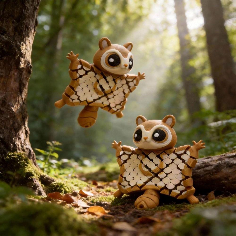 Cute Flying Squirrel Pendant Creative 3D Printed Simulation Toy Model Display