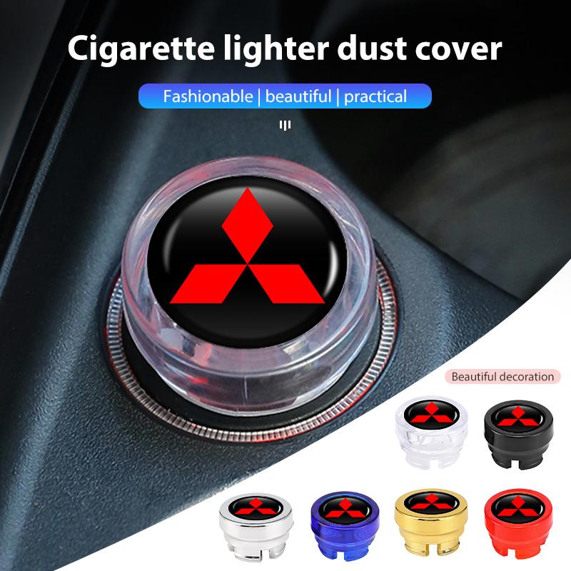 For Mitsubishi 1/2PCS Car Cigarette Lighter Cover Button Protector Dust Cap Auto Accessories Lancer ASX Pajero Mirage Attrage