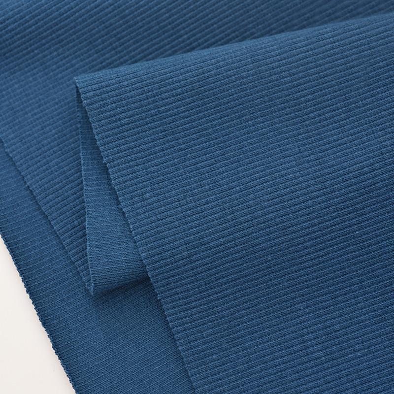 Tecido Canelado Algodão Elastano Tricô Elástico Punho Cós Perna Braços Moletom Parte Inferior Camiseta Tops Acabamento Canelado Jersey Tecido Canelado