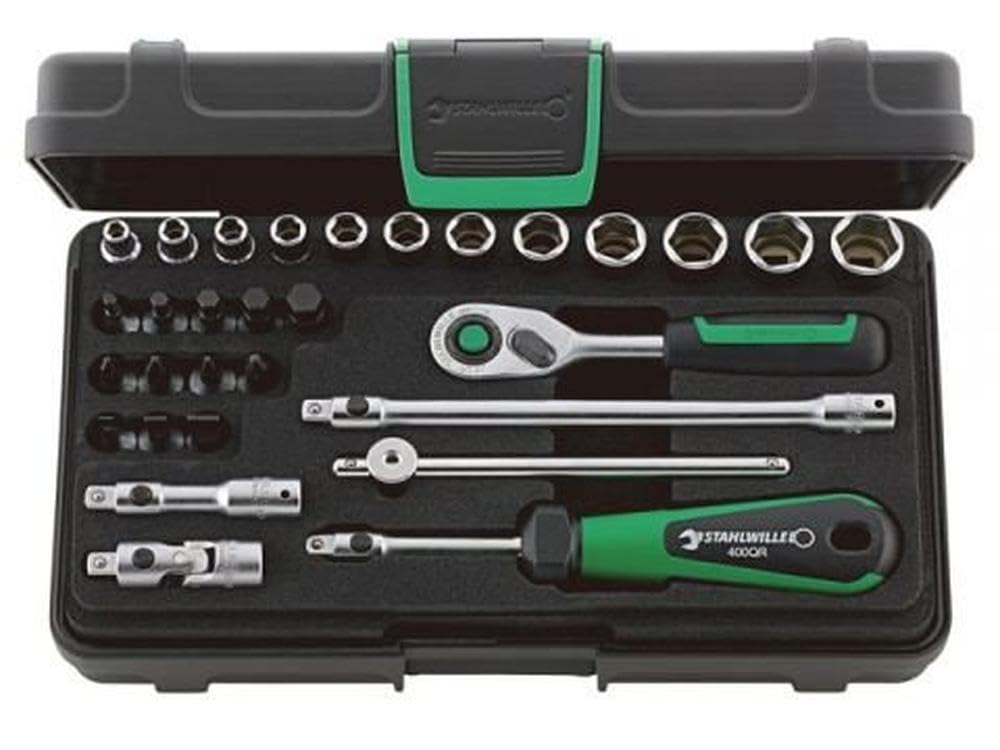 STAHLWILLE square drive socket wrench set with case 30-piece 1/4" (40/24/6QRKN)