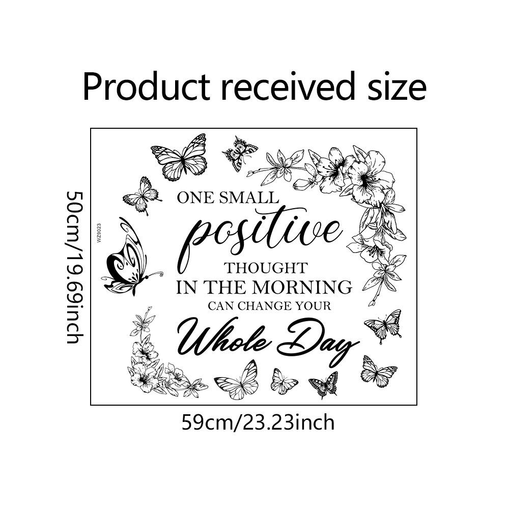 

WZ9023 Английский Слоган Бабочка Венок Спальня Гостиная Кабинет Домашнее Украшение Украшения Наклейка На Стену 40*59cm/WZ9023