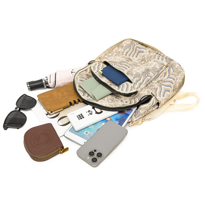 Women's Retro Print Backpack Large Capacity Backpack