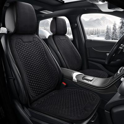 1pc Front Car Seat Cushion, Autumn-Winter Short Plush Car Seat Cover, Soft Skin-Friendly & Warm Compatible with 98% of Vehicles