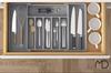 Kitchen Drawer Organizer for Cutlery, Extendable Kitchen Insert, Gray
