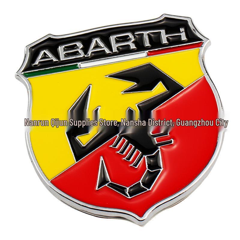 Abarth Scorpion Italian Flag Car Decal - Fits Fiat