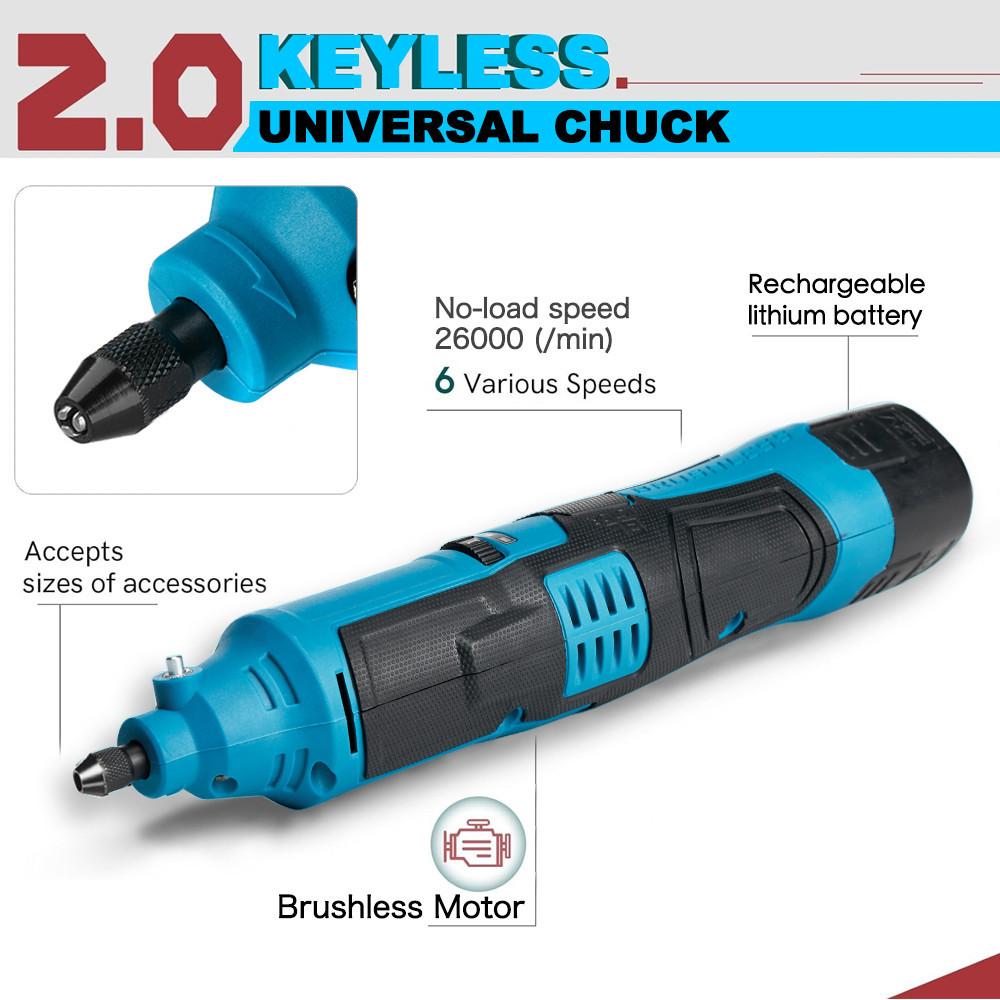 6-Speed Brushless Engraving Machine Cordless Grinding Polishing Tool Mini Rechargeable Portable Cutting Pen