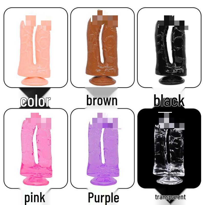 Double-Ended Female Masturbator with Yin & Anus Inserts - Dual Entry Simulated Phallus