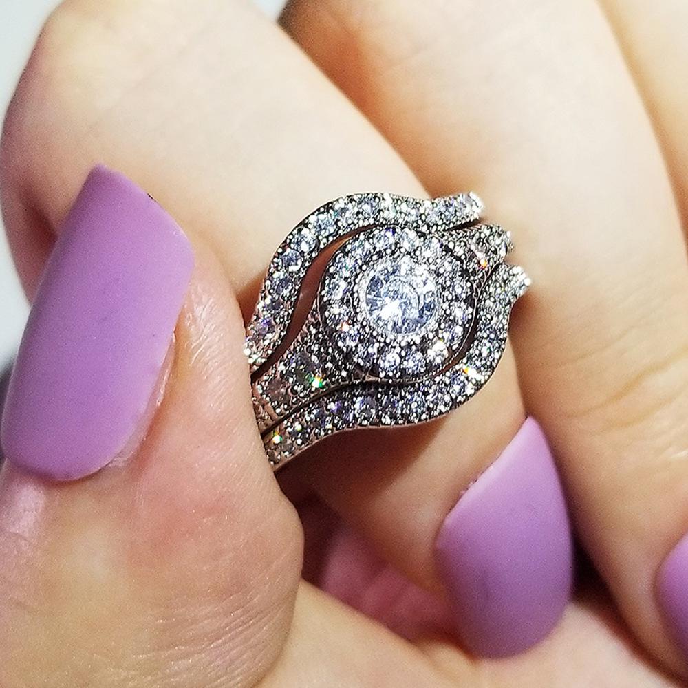 European & American Women's New Three-Piece Ring Set - Model R5618