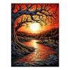 Landscape Sunset Diamond Painting Complete Kit DIY Mosaic Embroidery Hobby Handicraft Painting for Home Wall Decoration