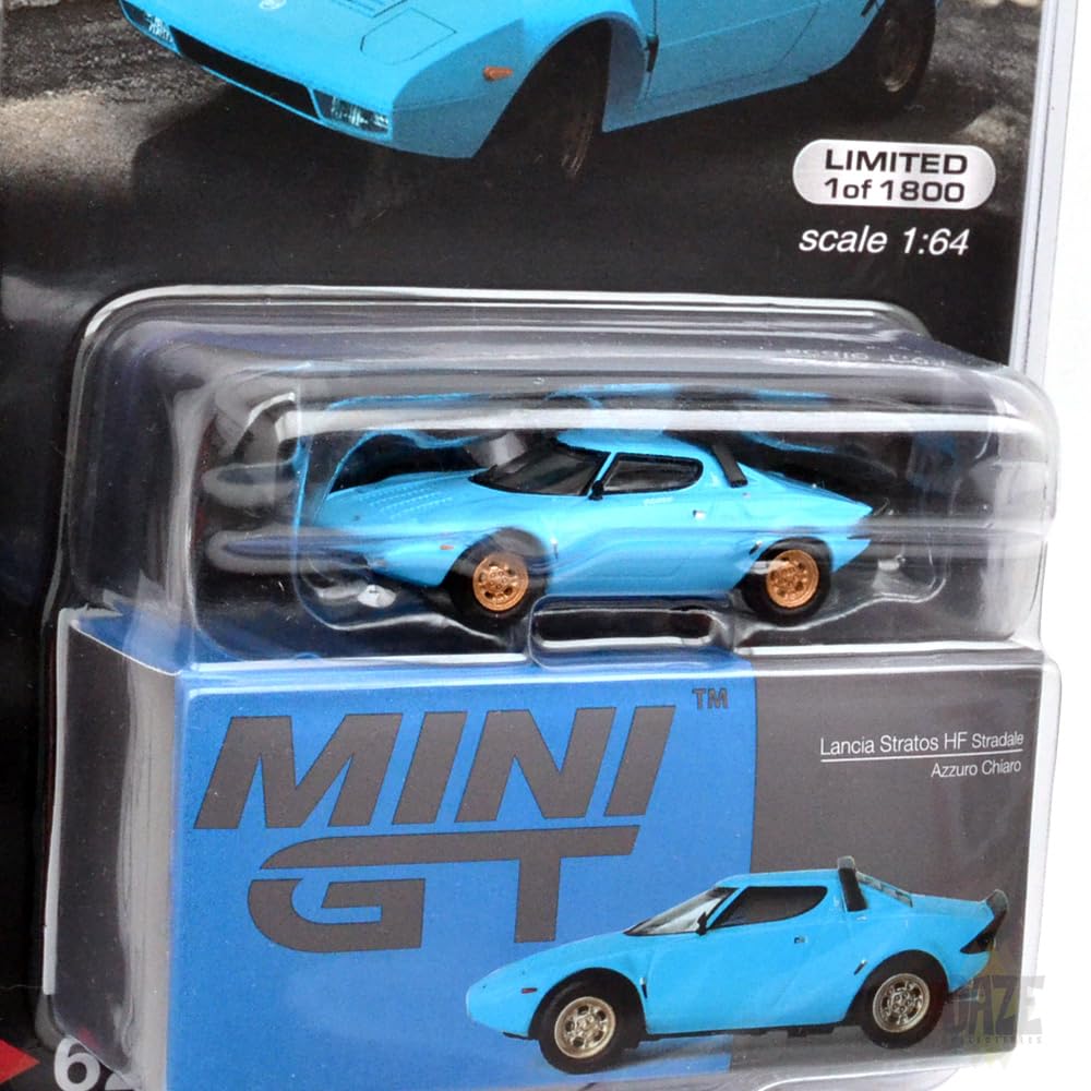 MINI GT Scale MiJo TOYS LANCIA STRATOS HF STRADALE MiJo Limited Edition Lancia Stratos HF Stradale Azzurro Chiaro 164 - (AZZURO CHIARO) (Light Blue)