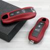 Autosleutelhoes Bordeaux Rood Kleur voor Porsche Mancan Panamera Cayenne 718 911 Boxster Cayman Sleutelhoes Shell Vervangingskit
