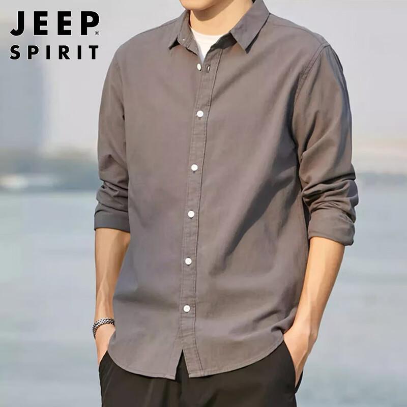 JEEP SPIRIT Men s Cotton Linen Long Sleeve Casual Shirt 3XL