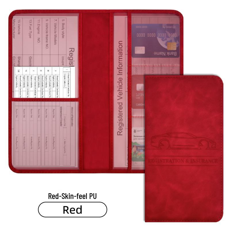 American Driver's License PU Leather Wallet: Car Registration & Insurance Document Holder