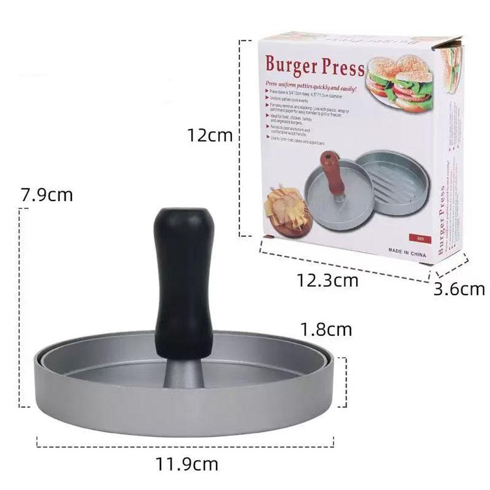 Burgerpresse Hamburgerfleischwerkzeug Patty-Former Aluminium-Burger-Maker für Küche BBQ-Grill DROPSHIPPING