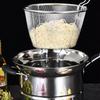 Deep Fryer Pot Stainless Steel Fry Pot with Basket and Lid Food Grade Deep Fryer Multifunctional Deep Frying Pot