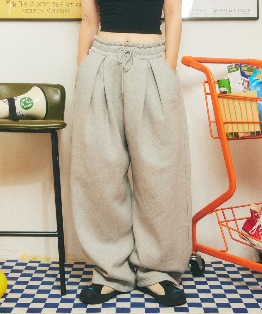 Deulousi Dw Basic Double-Pleat Wide Pants 2 Colors