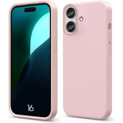 Shockproof Case - BOOLING - for iPhone 16 - Soft Silicone - Shockproof - Matte Pink Effect