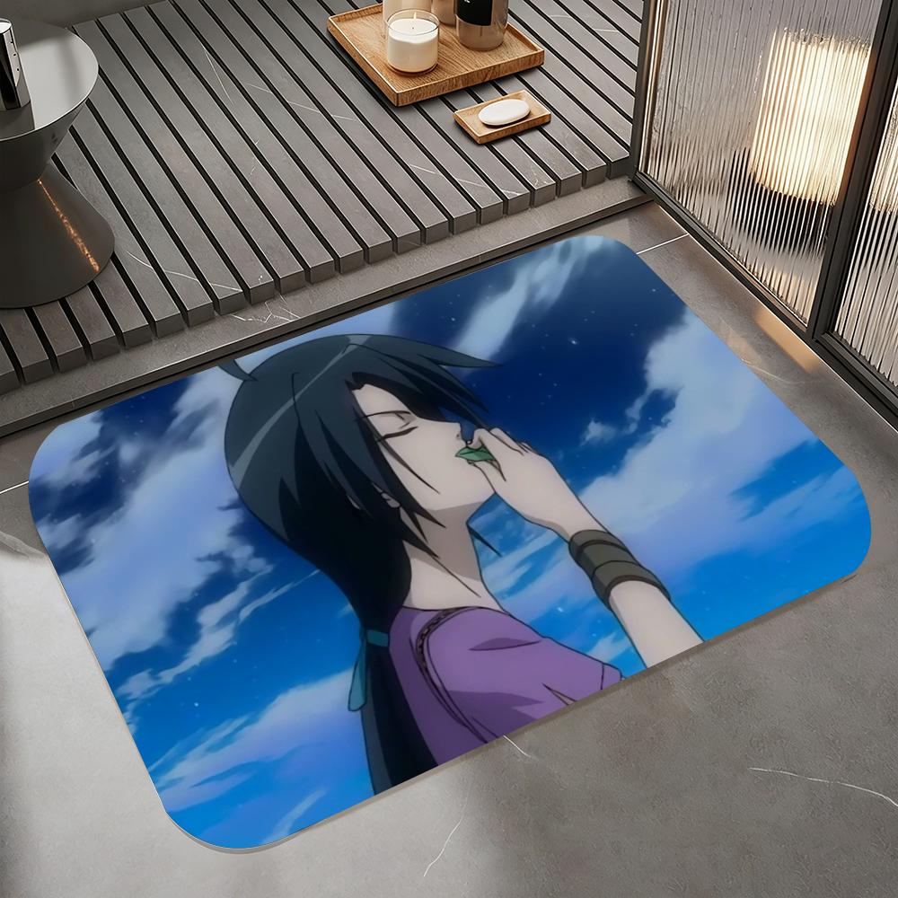 Anime B-Bakugan Floor Mat Diatomite Bath Mat, Quick Dry Absorbent Non-Slip Door Mat