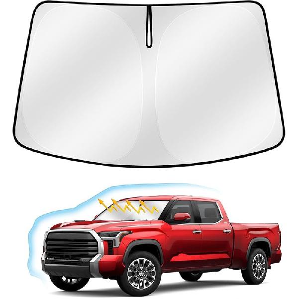 Windshield Sun Shade For Toyota Tundra -2024 2025, Upgraded Nano Material Front Window Shade Cover For Tundra -2025, Foldable Sunshade Tundra