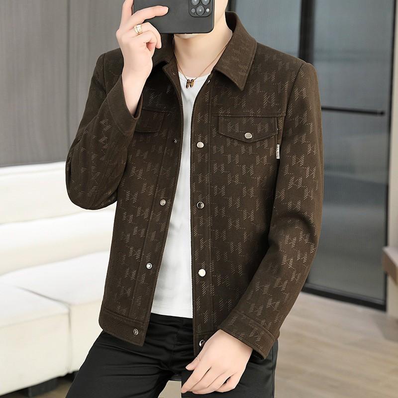 Mens 2026 Relaxed Fit Lapel Jacket Casual Trendy Lightweight Outerwear Young Adults
