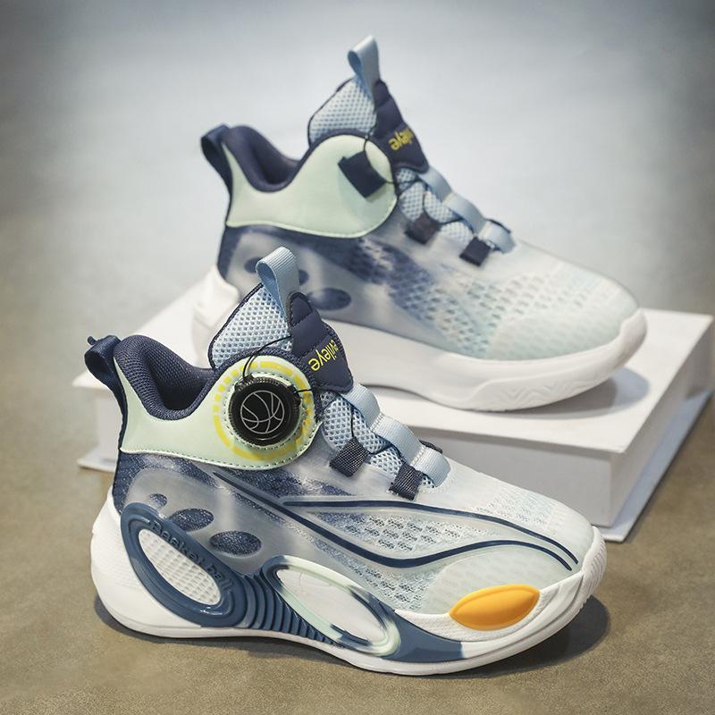 Girls Shoes Sneakers Summer 2025 New Mesh Breathable Children's Non-slip Basketball Shoes Older Children's Wear-resistant Running Shoes