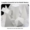 16 Pieces Plaster Study Models Matte Sketch Geometric Model Small for Classroom