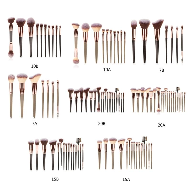 7/10/15/20x Makeup Brushes Set Travel Brush Set Full Face Cosmetic Brush Set Eye Shadow Brush Powder Brush for Woman